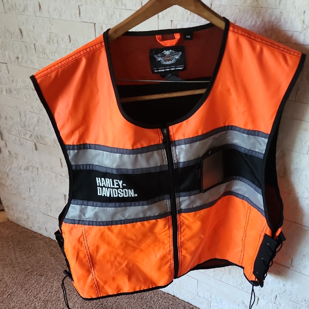 Harley-Davidson Safety Vest in Orange and Black